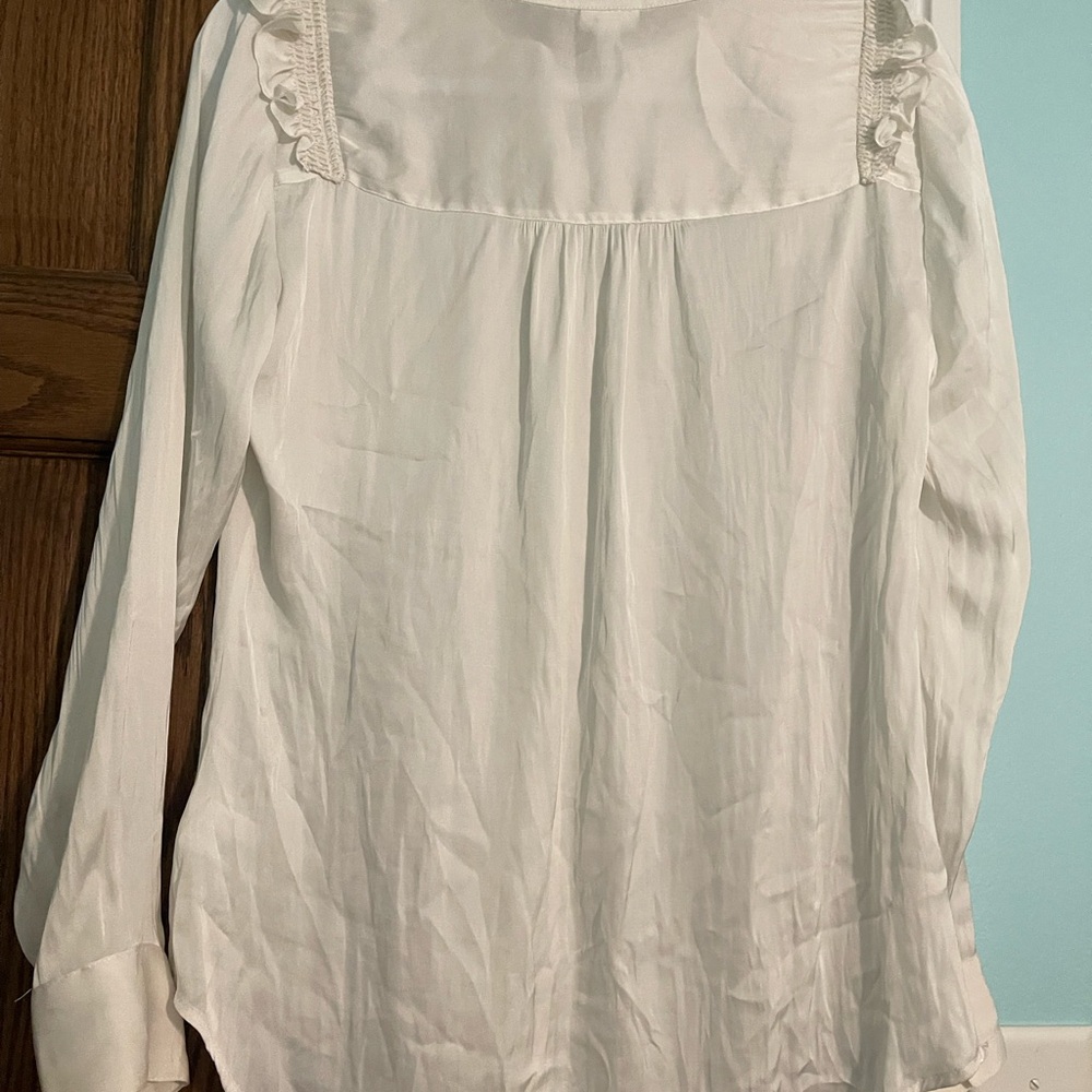 Express White Ruffle Blouse - Picture 5 of 5
